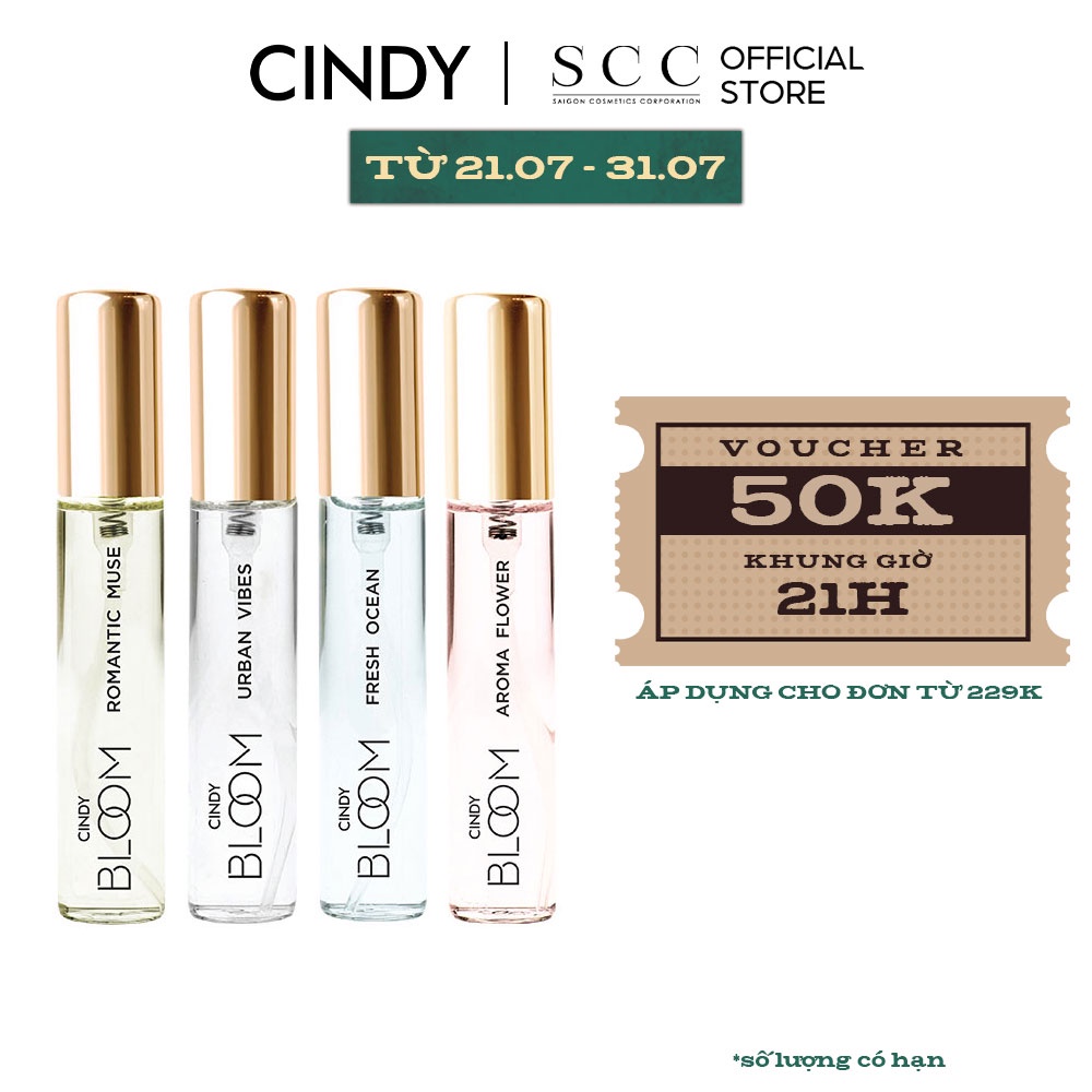 Combo 4 Nước Hoa Cindy Bloom 10ml /chai Chính Hãng | Thế Giới Skin Care