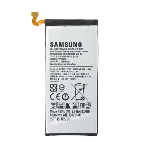 Pin thay xịn Galaxy A3 2015 - Bảo hành 6 tháng