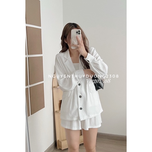 [NEW]SET ÁO BLAZER XỐP TĂM MIX QUẦN SOOC “DASINI SET” siêu xinh