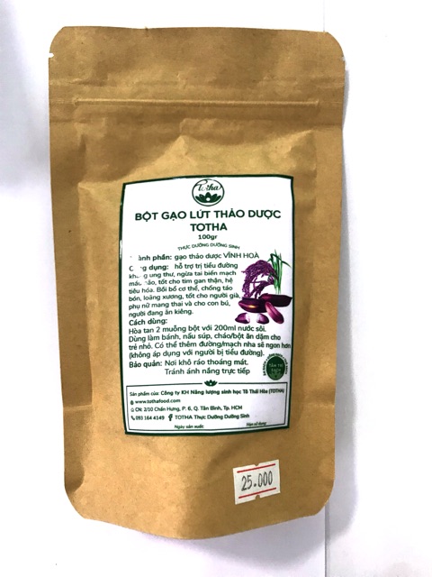 Bột Gạo Lứt Thảo Dược Totha 500gr