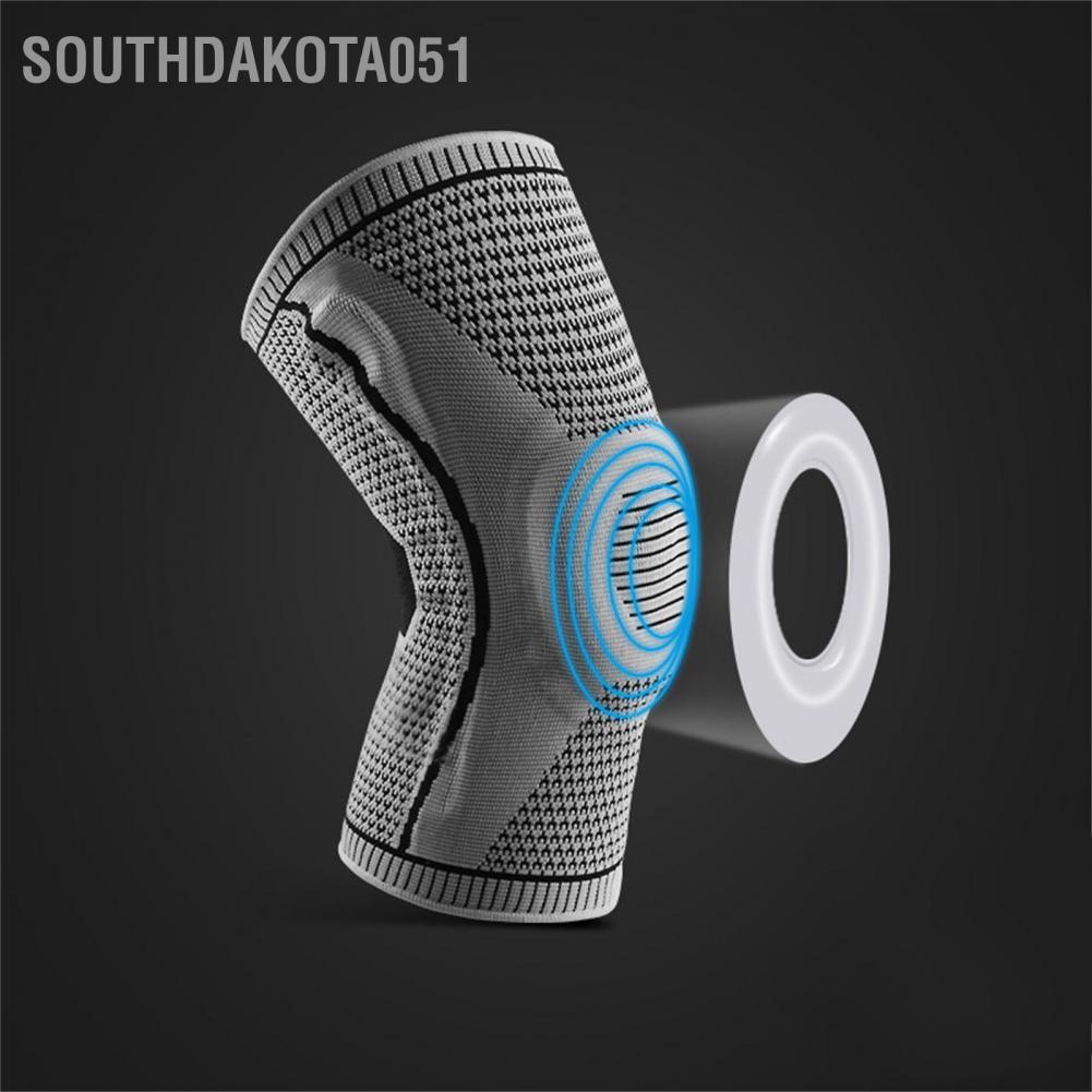 Southdakota051 2 Pack Sport Knee Sleeve Nonslip Professional Knitted Breathable Comfortable Brace for Running Joint Pain Relief