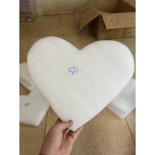 Cốt Xốp trái tim. Cắm hoa sáp! Hoa lụa.