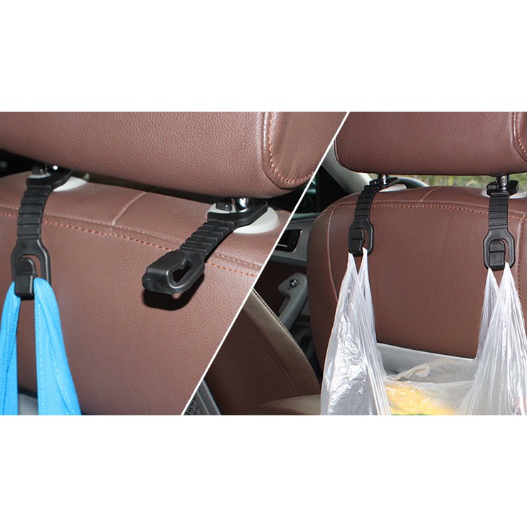 Combo 4 cái giá móc treo đa năng gắn tựa đầu treo đồ vật sau ghế ô tô, xe hơi chịu tải Legaxi