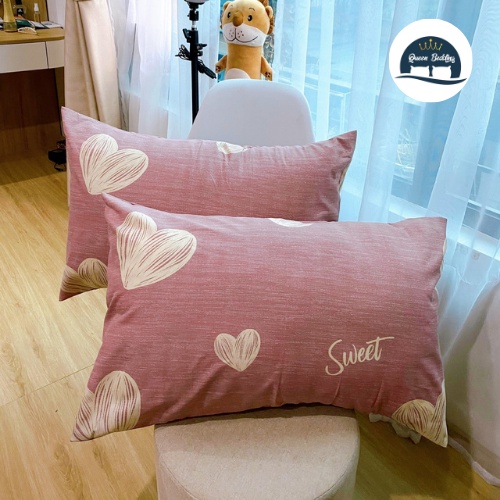 Vỏ Gối Nằm Poly Cotton Kích Thước 45x65cm Nhiều Họa Tiết, Dành Cho Thời Tiết Hè Thu