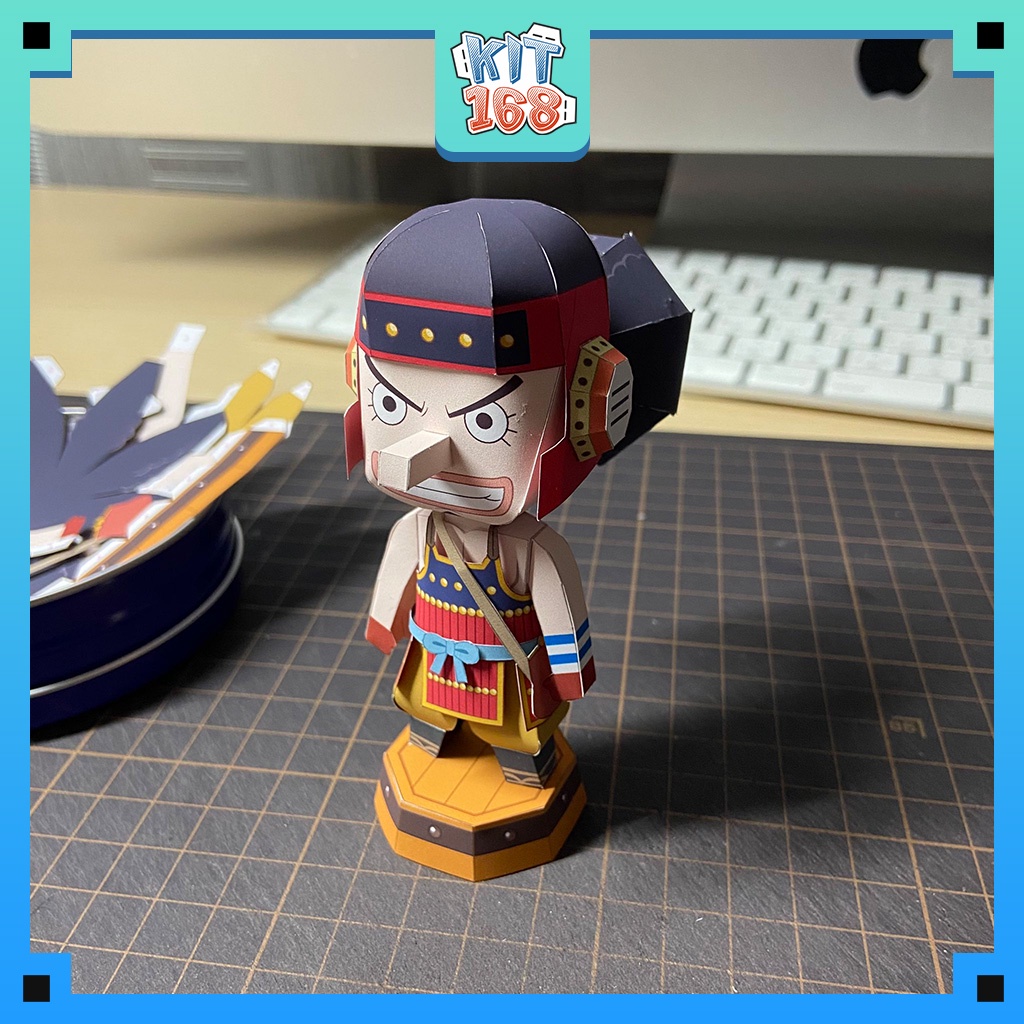 Mô hình giấy Anime Chibi Usopp - One Piece + kit hộp trang trí
