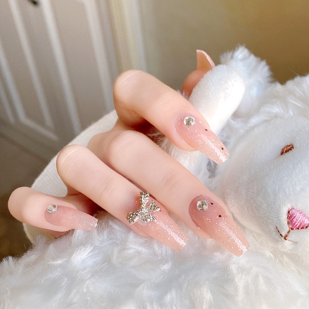 [ NBD 03 ] CHARM NƠ BỚM - Phom MÓNG DÀI  [ Tặng Keo Và Dụng Cụ ] Lẻ