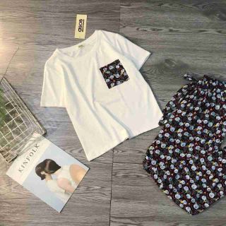 Bộ áo cotton quần alibaba