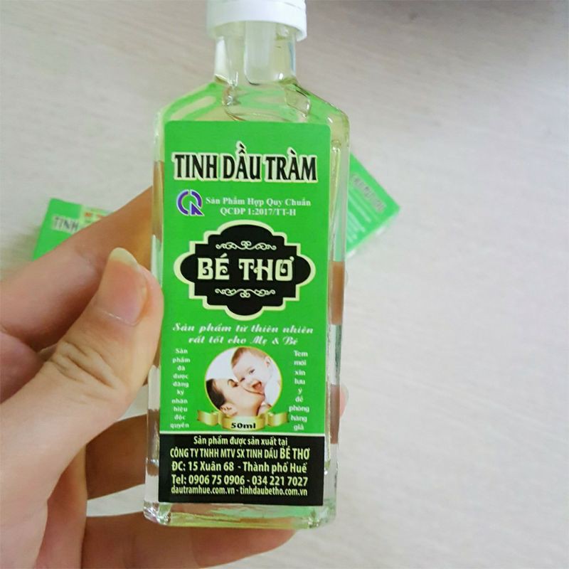 Tinh dầu tràm Bé Thơ loại 50ml chính hiệu tại Huế phòng cảm hiệu quả