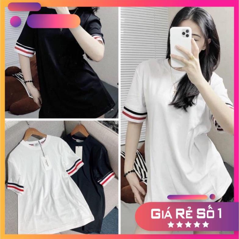 Áo Thun Vintage Unisex Rubystore🌸 Phông THOM 3 Sọc Tay Lỡ Form Rộng Đẹp Cá Tính Nam Nữ Ulzzang 🌸