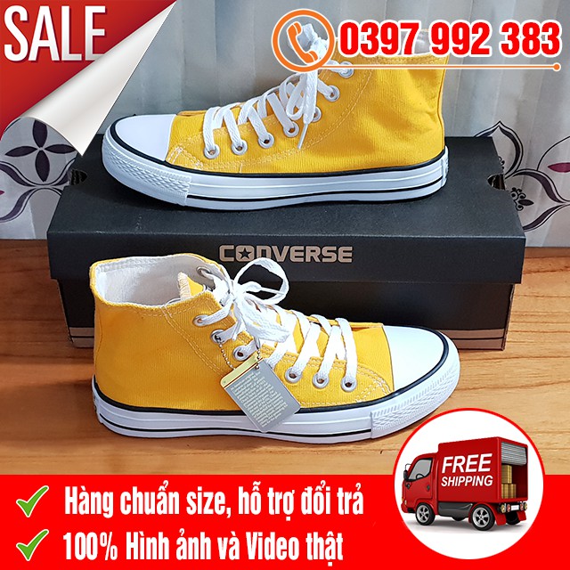 [TRỢ GIÁ SHIP] Giày Thể Thao CV Classic Vàng Cổ Cao Nam Nữ