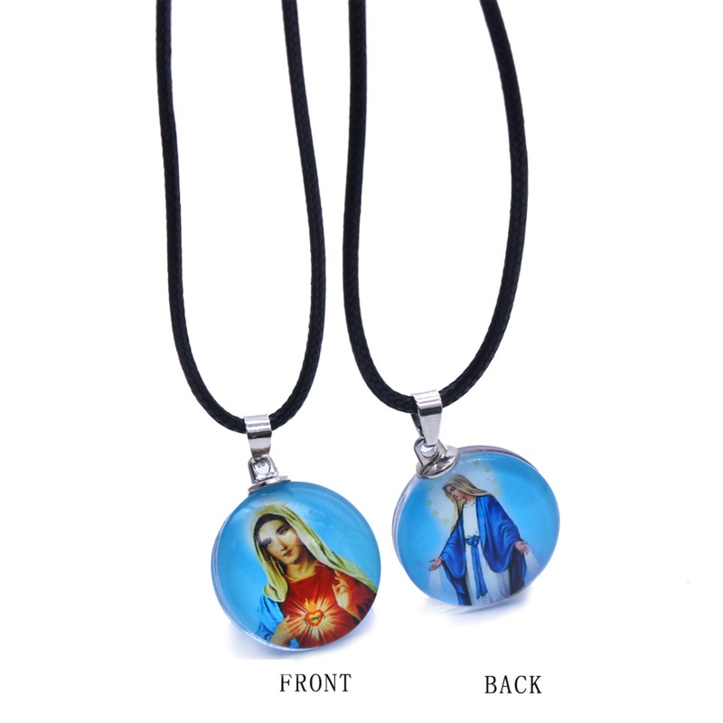 Vòng cổ Kim Loại Mặt Khắc Chữ Holy Father Mary