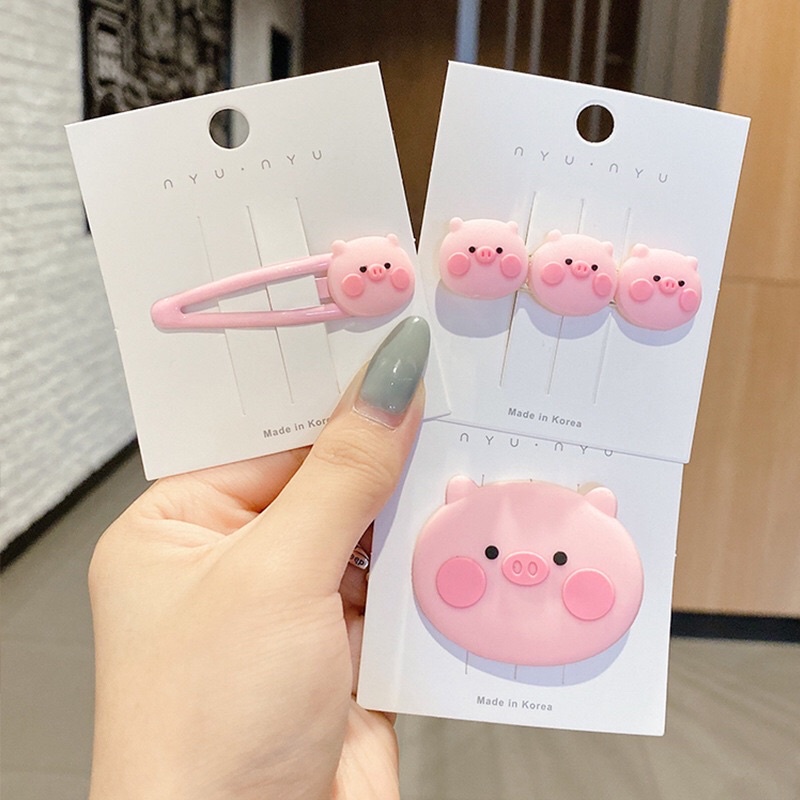 Set 3 Kẹp bé Heo hồng xinh siêu kute , mẫu mới đáng yêu