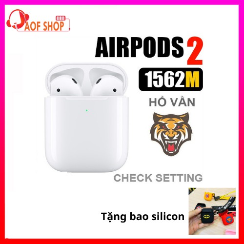 TAI NGHE BLUETOOTH TWS Airpod 2 1:1 - Định vị, đổi tên, Popup - Bass cực ấm