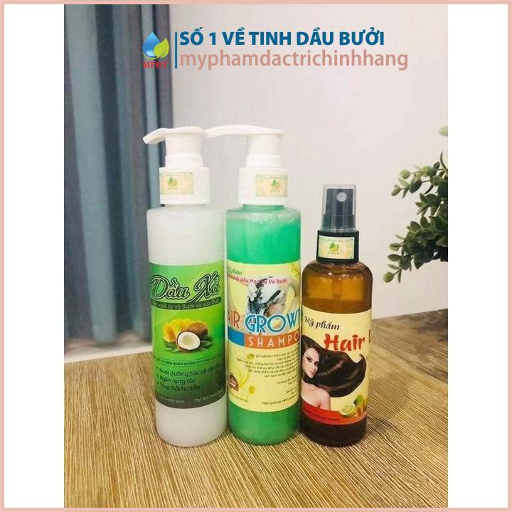 (combo 3) chăm sóc tóc xịt tinh dầu bưởi hair lotion,dầu gội bưởi,xả bưởi mọc tóc,kích thích tóc mọc nhanh,ngăn rụng tóc