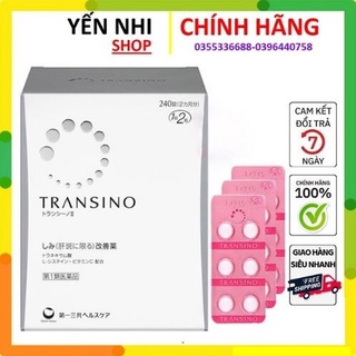 [CHÍNH HÃNG] Viên Uống Trắng Da Transino Viên Uống Trắng Da Mờ Nám Transino Mẫu Trắng 240 Viên