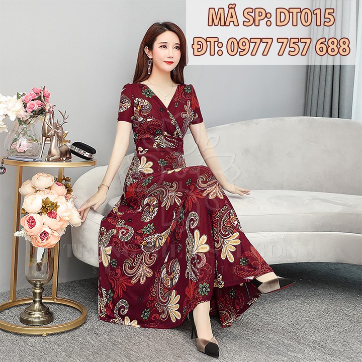 [CÓ SẴN] Đầm maxi dự tiệc đầm đi đám cưới dài sang trọng cho mẹ U40 u50 trung niên bigsize giá rẻ đẹp