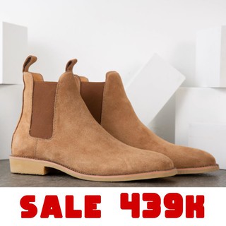 Giày da nam Chelsea Boots Da Bò Lộn Cao Cấp Đế Cao Su BẢO HÀNH 12 THÁNG