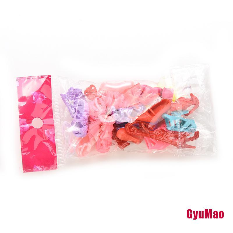 Set 12 Đôi Giày Nhiều Màu Sắc Dễ Thương Cho Búp Bê Barbie