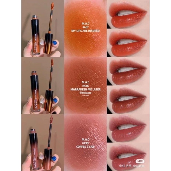 Son kem MAC Love me Liquid LipColor 481, 486, 487, 493, 499