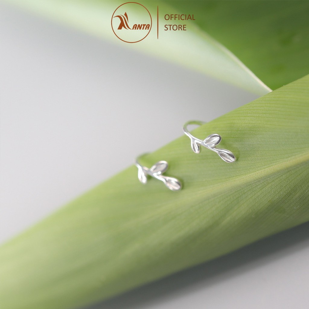Bông tai bạc 925 kiểu dáng thiết kế ba lá cây nhỏ phong cách Hàn Quốc ANTA Jewelry - ATJ7043