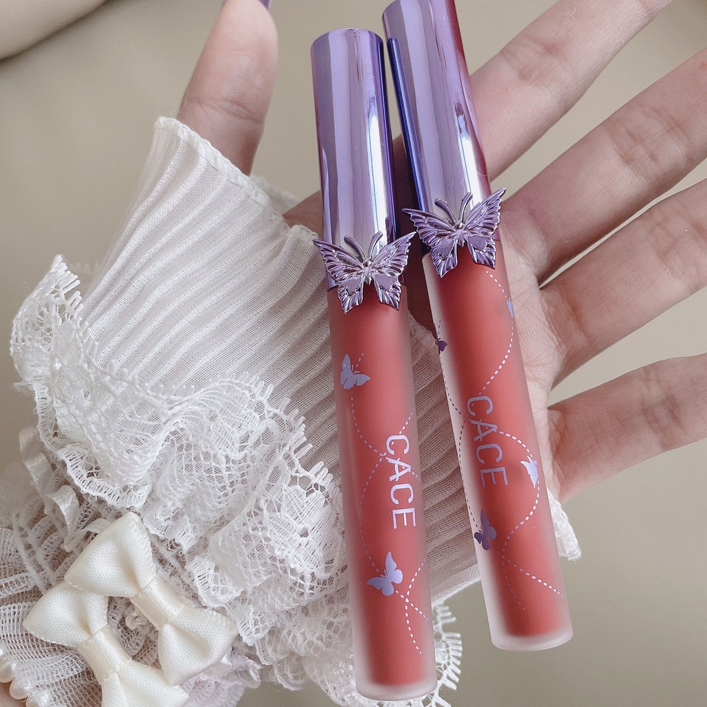 Son Môi Lì Chống Thấm Nước Trang Điểm Tự Nhiên Cace