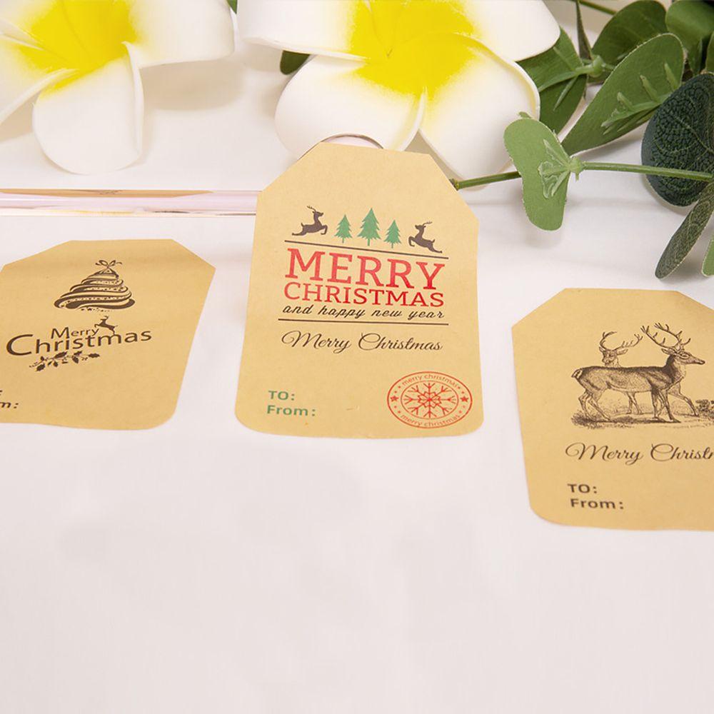 Bộ 1 100 Nhãn Dán Trang Trí Hộp Bánh Quy / Quà Thủ Công DIY