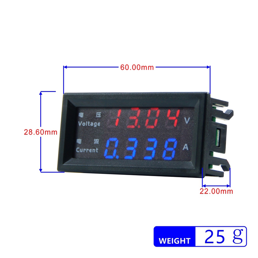 Vôn kế Pcbfun M4430 kỹ thuật số 0-100V 10A 4-Bit 5 dây