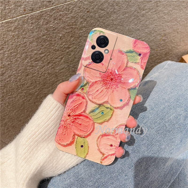 Ốp Điện Thoại TPU Mềm Chống Sốc Đính Đá Cho OPPO Reno8 8Z 8Pro Reno7 7Z 7Pro Reno6 6Z Z Pro A57 A77 5G 4G