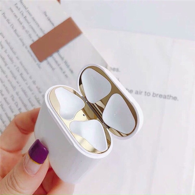 🌵 Miếng Dán Kim Loại Bảo Vệ Hộp Tai Nghe Airpods 1/2 - Pro 🌵 | BigBuy360 - bigbuy360.vn