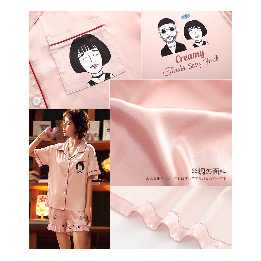 Bộ Đồ Ngủ Ngắn Tay Thời Trang Cho Cặp Đôi Y2707 | BigBuy360 - bigbuy360.vn