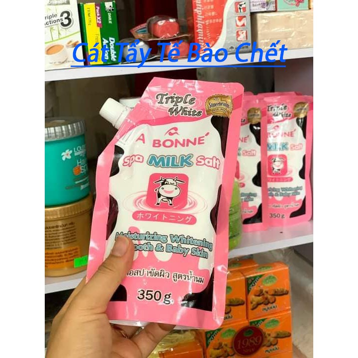 MUỐI CÁT TẮM SỮA BÒ TẨY TẾ BÀO CHẾT A BONNE SPA MILK SALT CHÍNH HÃNG THÁI LAN