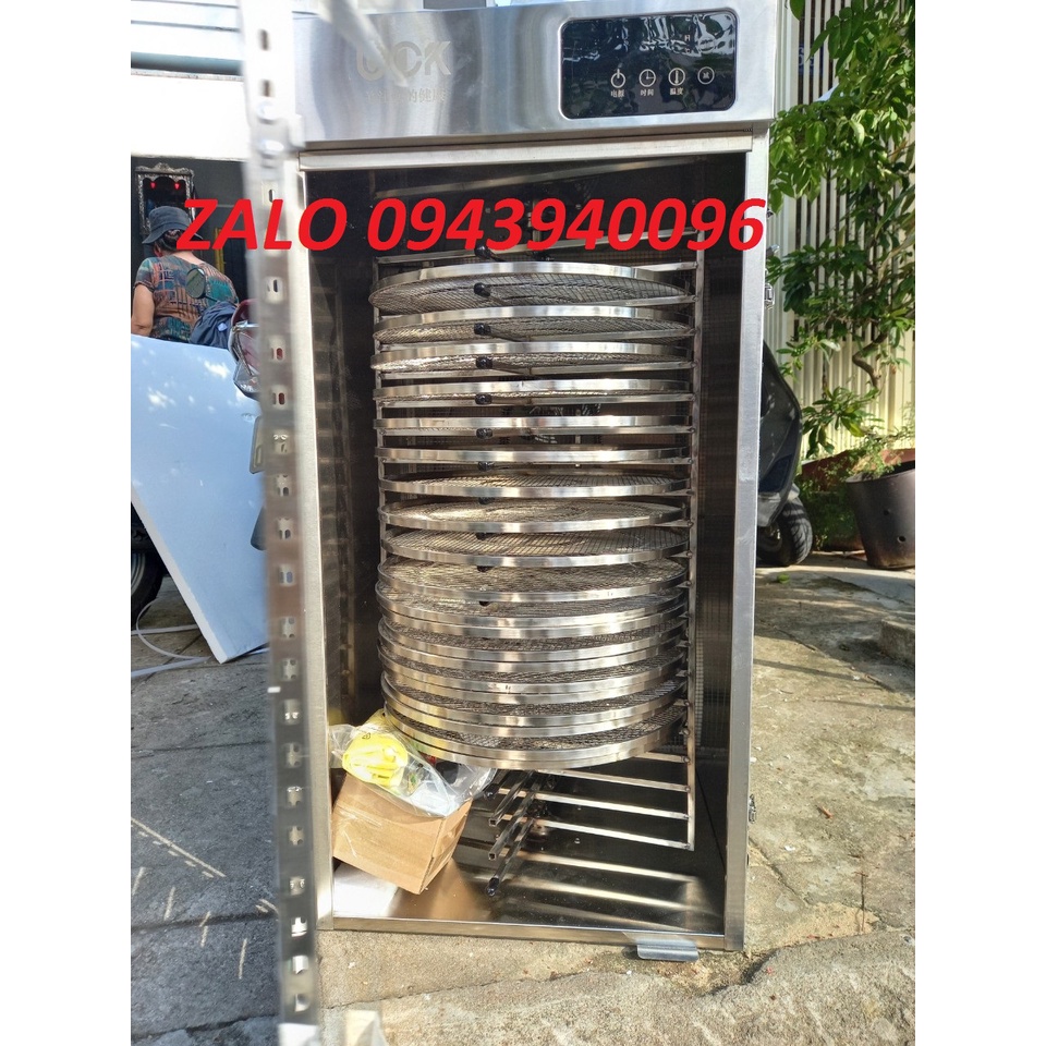Máy sấy thực phẩm 20 tầng-sấy hoa quả thịt cá 20 tầng tự động xoay-sấy nhanh thực phẩm đều