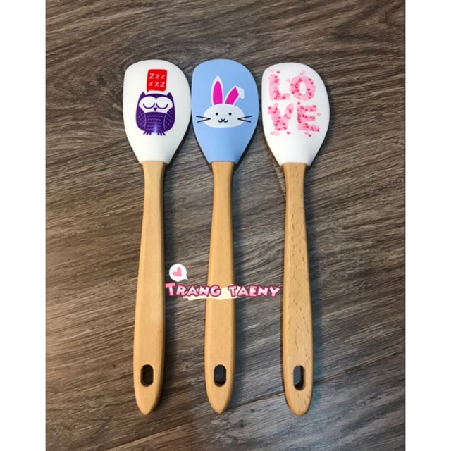 Spatula Breadleaf / Phới dẹt silicon 32cm / Phới Cú Thỏ Love