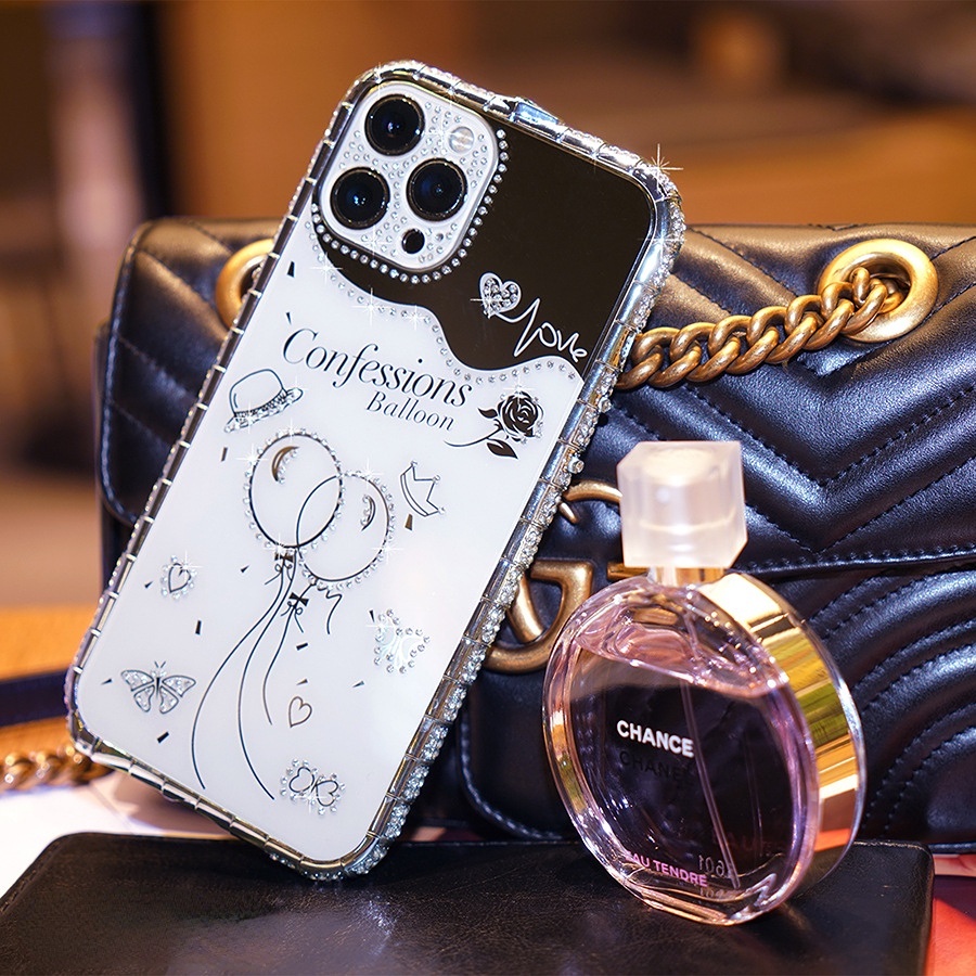 Ốp Điện Thoại Viền Kim Cương Giả Kim Cương Cho Apple 13 iphone13 pro max 13 pro 12 series