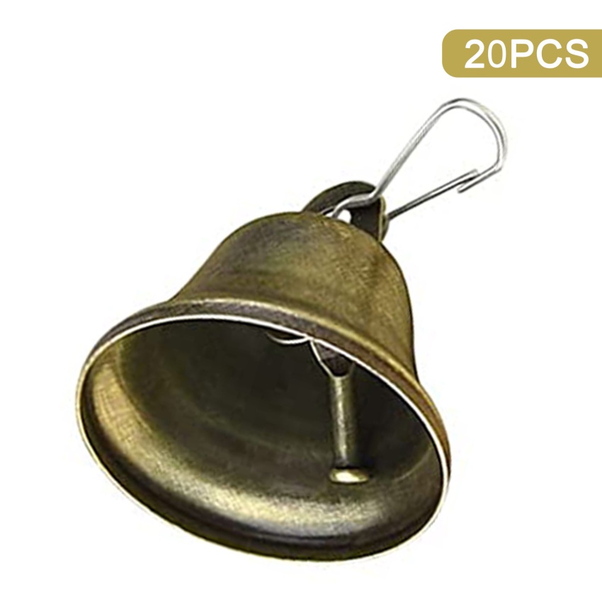 Set 20 Chuông Đồng Cổ Điển Có Móc Lò Xo Treo Trang Trí Nhà Vệ Sinh / Đám Cưới / Giáng Sinh