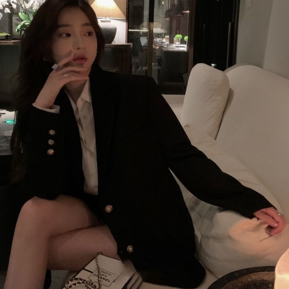 Áo khoác cổ vest đơn giản thời trang xuân thu 2022 dành cho nữ đi làm