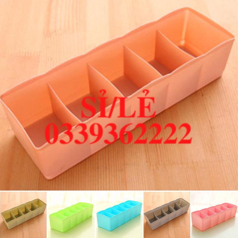 [ COCOLOVE ] Hộp đựng tất, đồ lót, phụ kiện 5 ngăn bằng nhựa  HAIANHSHOP