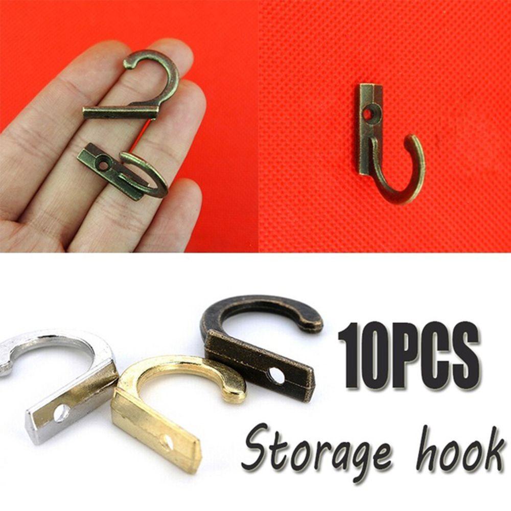 Set 10 Móc Treo Chìa Khóa/Áo Khoác/Túi Xách Bằng Kim Loại Kiểu Retro Nhiều Màu Sắc