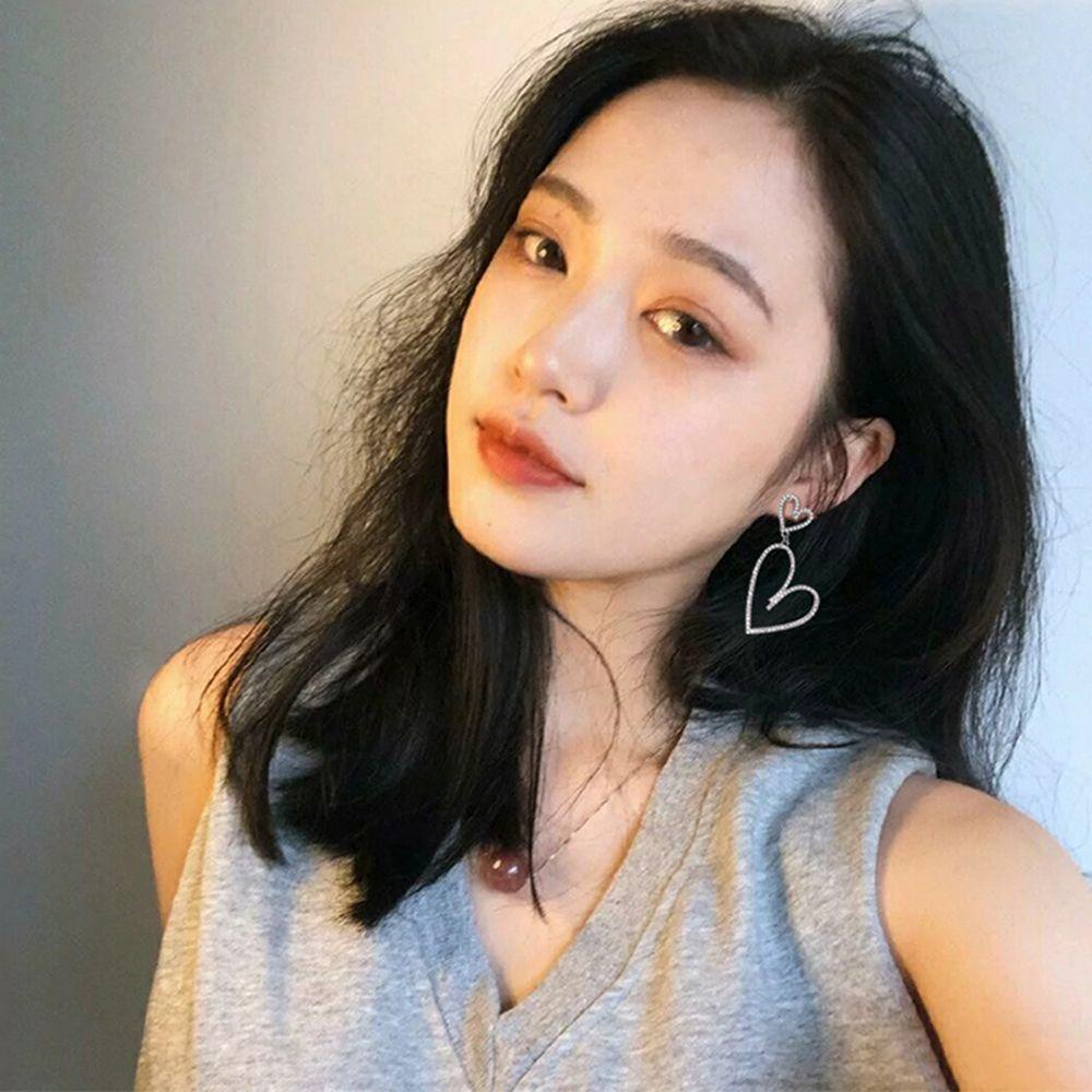 Bông Tai Dạng Vòng Hình Trái Tim Đôi Thời Trang Đẹp Mắt 1 #