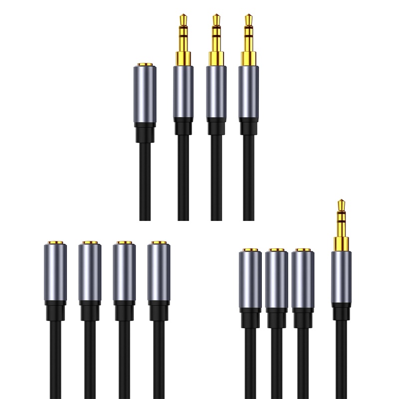 Cáp Chuyển Đổi Âm Thanh Cổng 3.5 Sang 3x 3.5mm Dài 30cm Chuyên Dụng Cho Tai Nghe