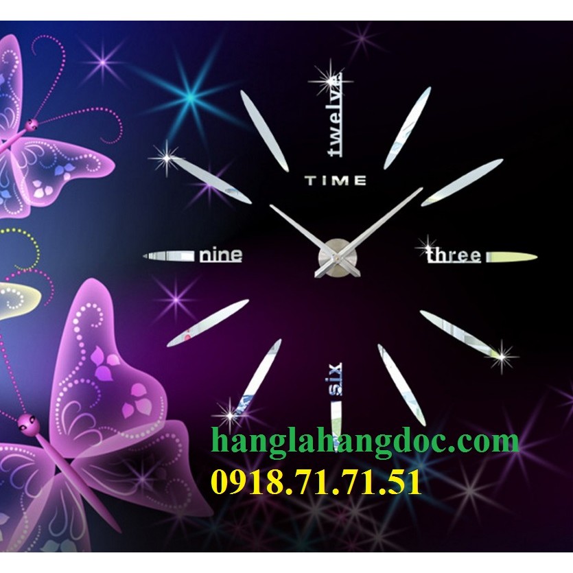 Đồng hồ dán tường loại lớn version 5 (DIY 360 độ Clock) sáng tác tùy ý