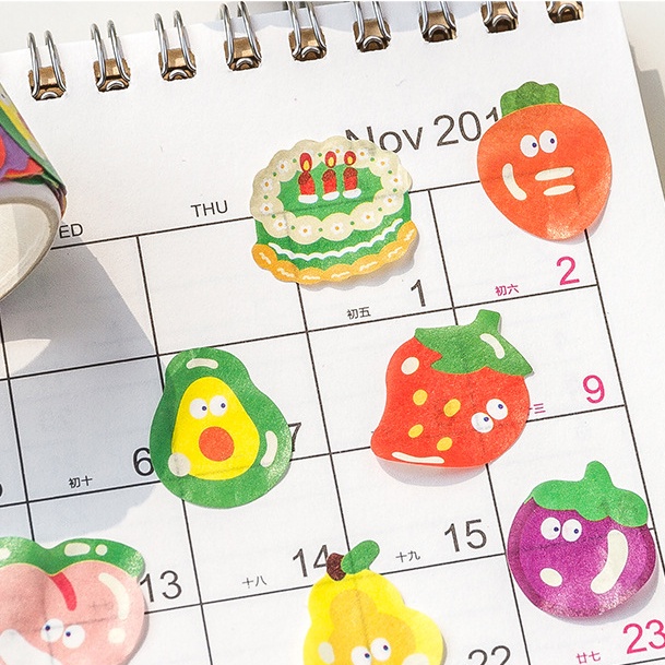 Băng Keo Washi Họa Tiết Hoạt Hình Dễ Thương Dùng Trang Trí Sổ Tay/ Đồ Thủ Công DIY