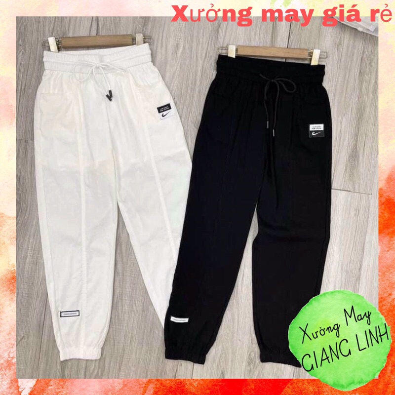 Quần Baggy Đũi Nữ Cạp Chun Ống Bó - Quần Bom Thun Thể Thao Thời Trang - Có Ảnh Thật💝