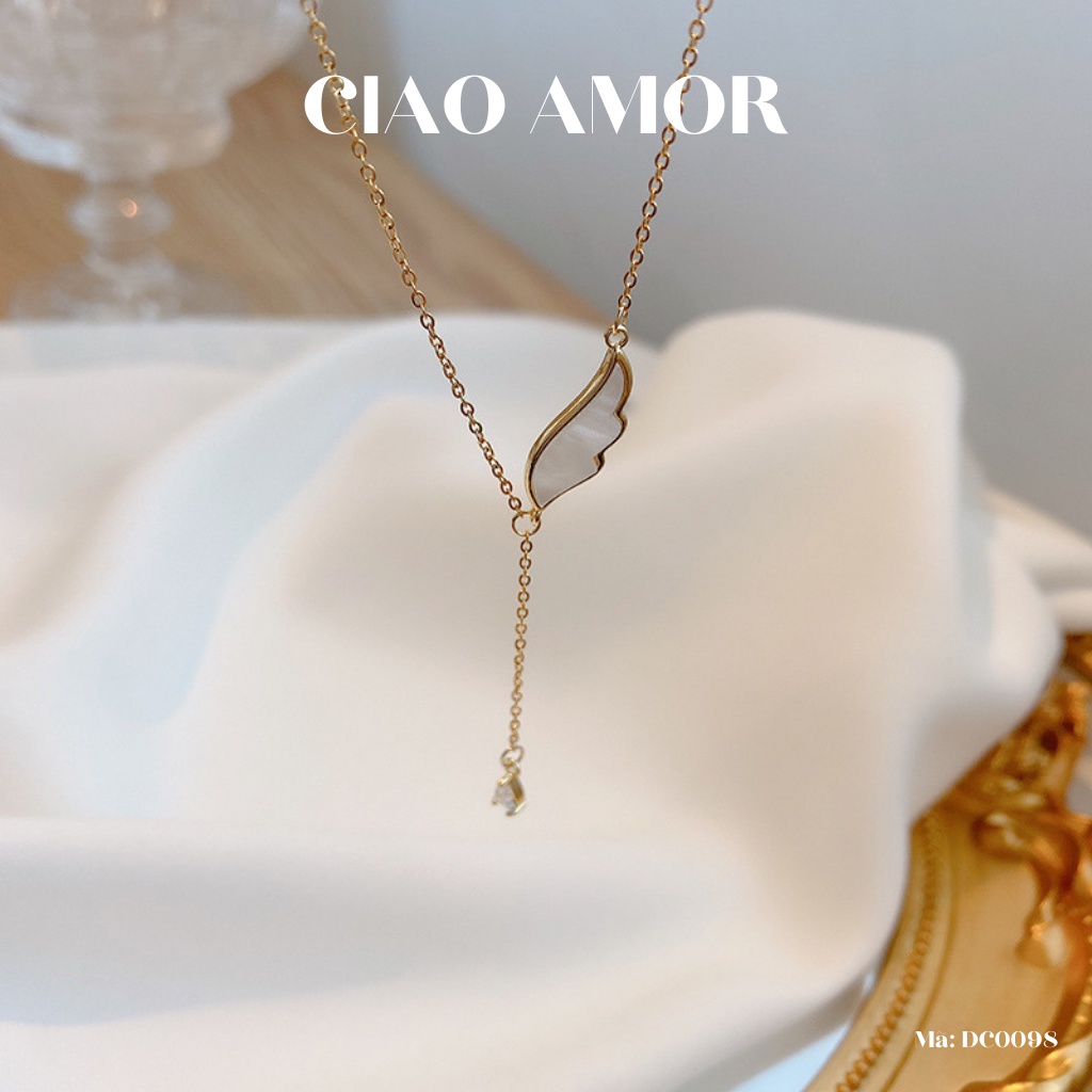 Dây chuyền nữ, vòng cổ đôi cánh thiên thần Trang sức Ciao Amor - DC0098