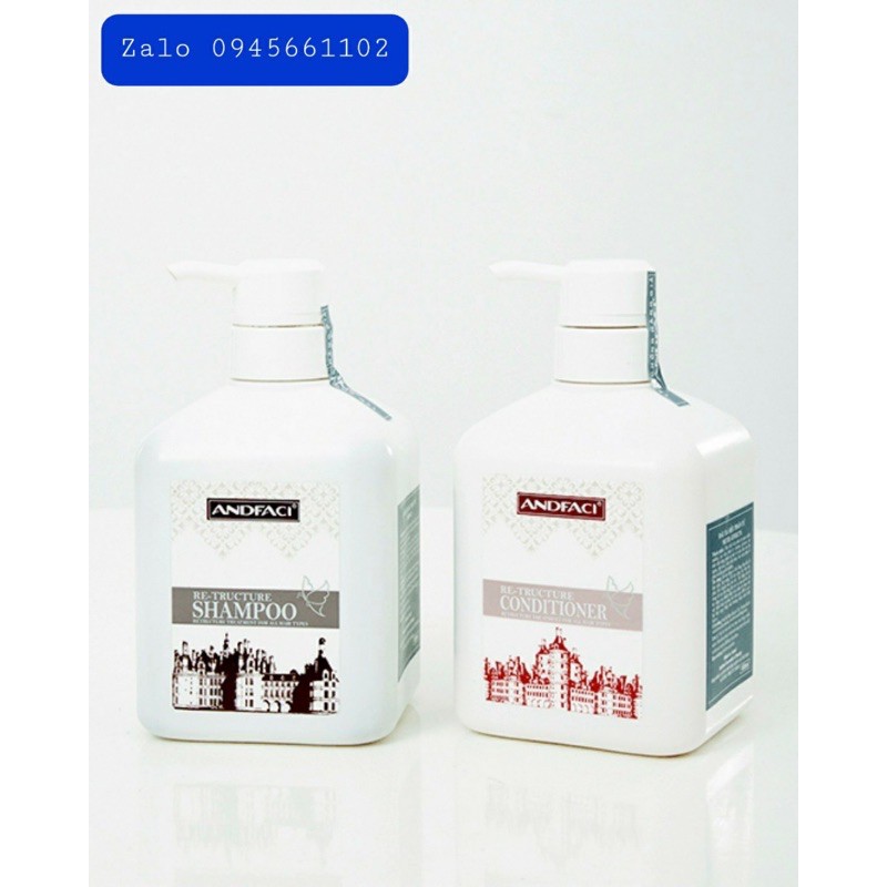 Dầu gội - xả siêu mềm mượt siêu phân tử Andfaci 650ml chính hãng