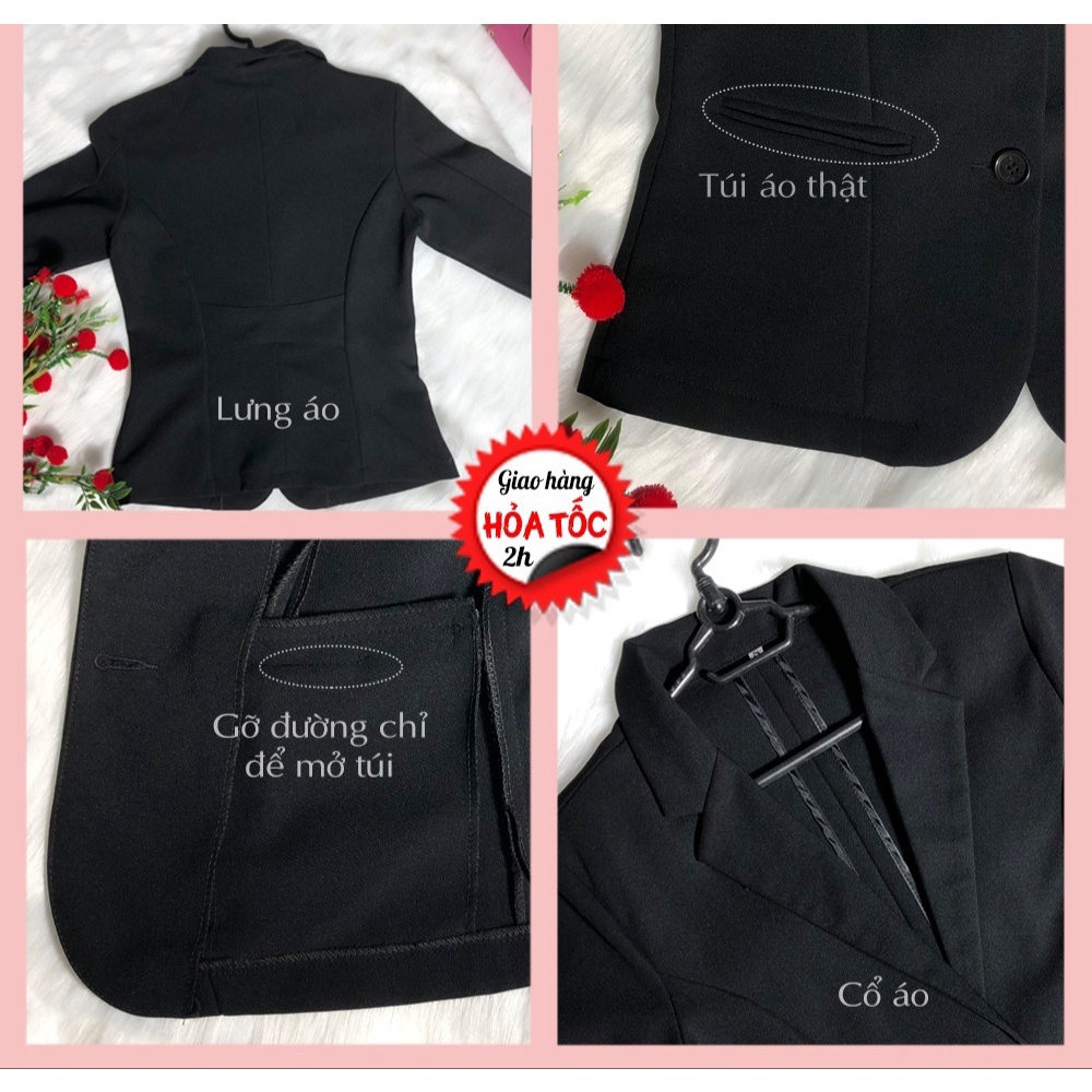 Áo Vest công sở tay lỡ cao cấp LINH CHI dáng ngắn form đẹp sang trọng ĐTL16  Được đổi trả thoải mái