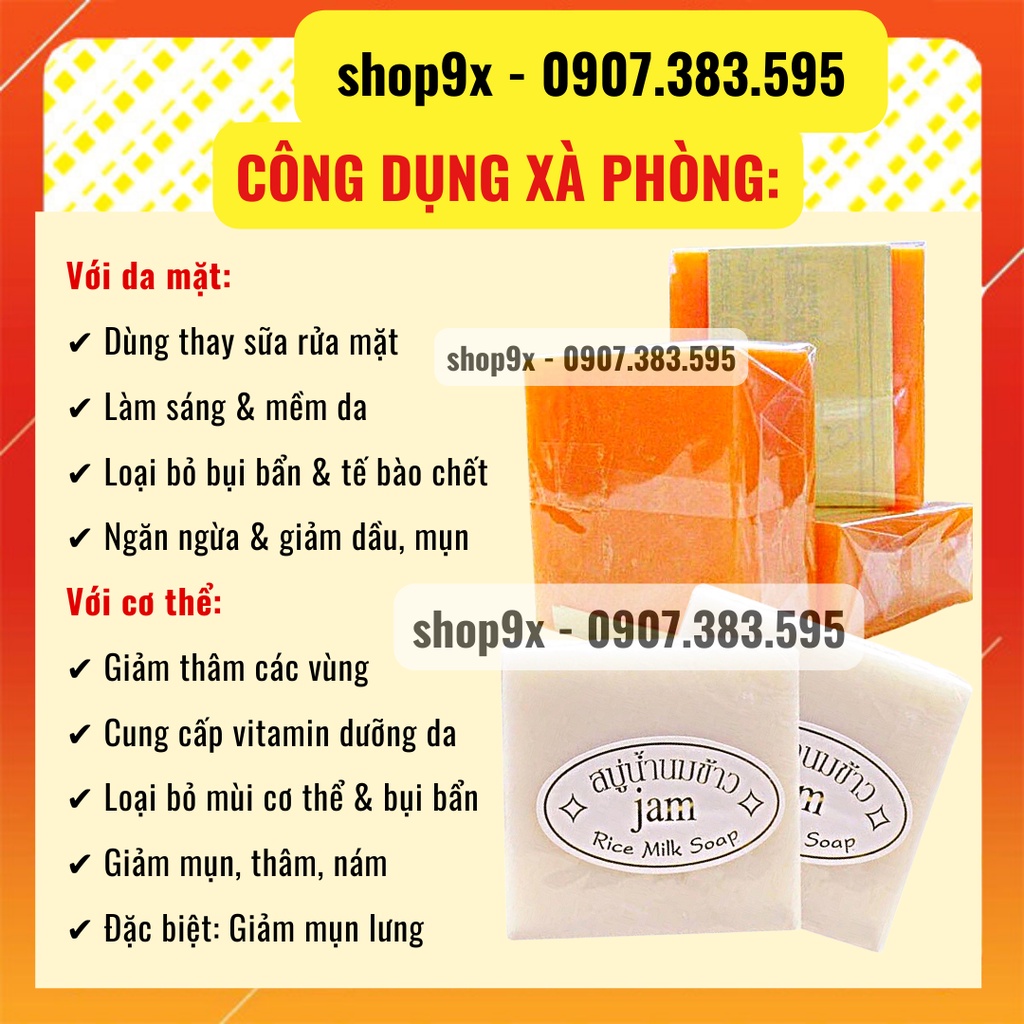 Xà Phòng Nghệ Và Cám Gạo Cao Cấp Sáng Da Ngừa Mụn Cho Mặt Và Body