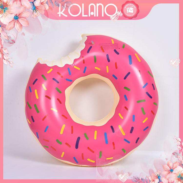 Phao bơi trẻ em KOLANO size 60 cm cho bé tập bơi an toàn hình bánh vòng Donut dễ thương SS-001301