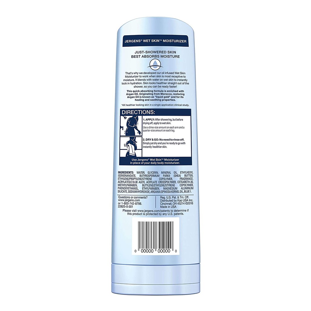 Dưỡng thể toàn thân Jergens Wet Skin Body Moisturizer with argan oil