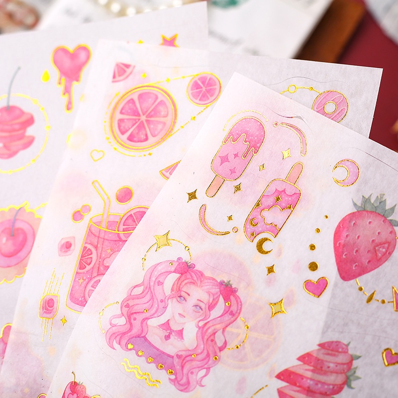 Sticker cute - hình dán trang trí sổ tay - anime -  Thời không huyễn tưởng - 1 Pet x 3 tờ
